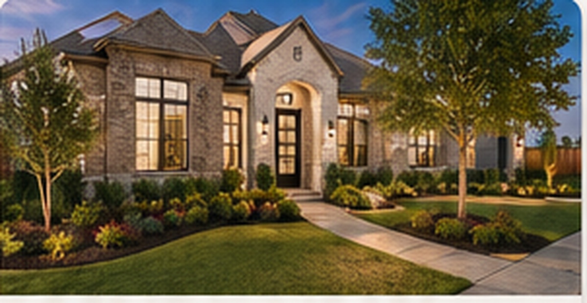 Beautiful Perry Homes exterior with landscaping
