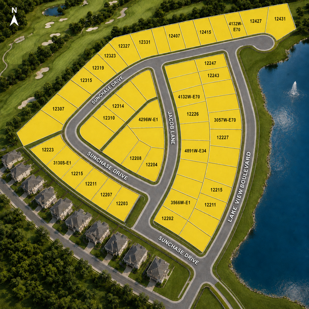 Sunchase Drive Lot Opportunities Map